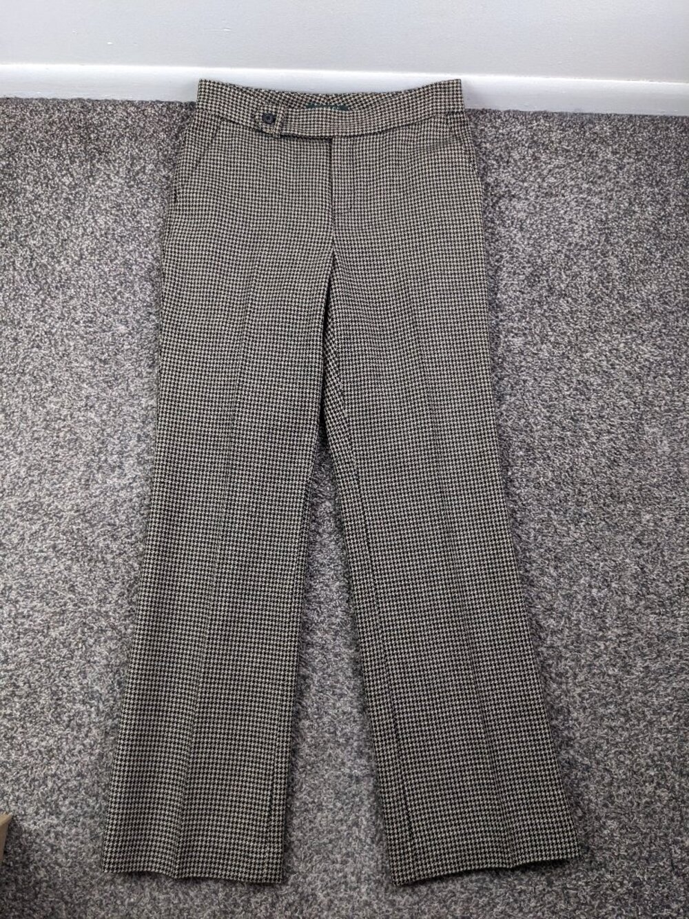 Ralph Lauren Dress Pants Flannel Wool Houndstooth Checked Womens 2P 2 Petite